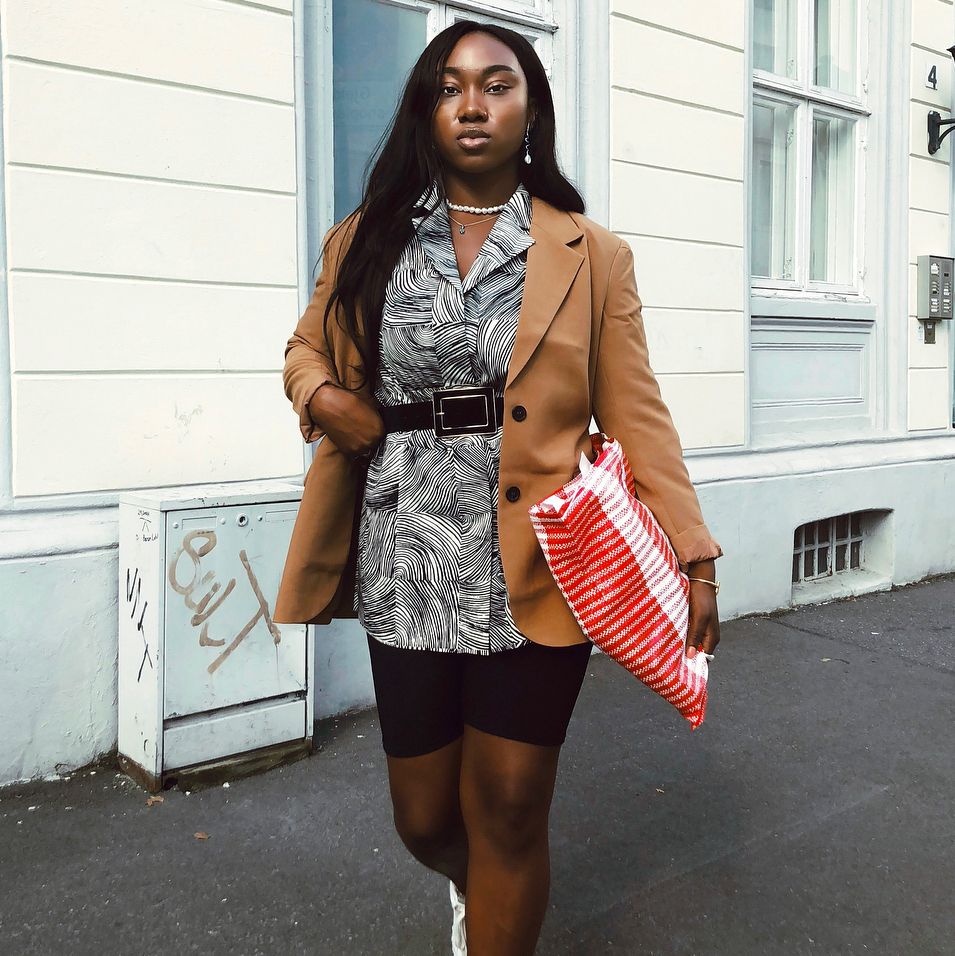 trainers with blazer