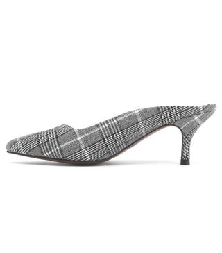 Who What Wear + Kaia Plaid Kitten Heeled Mule Pumps