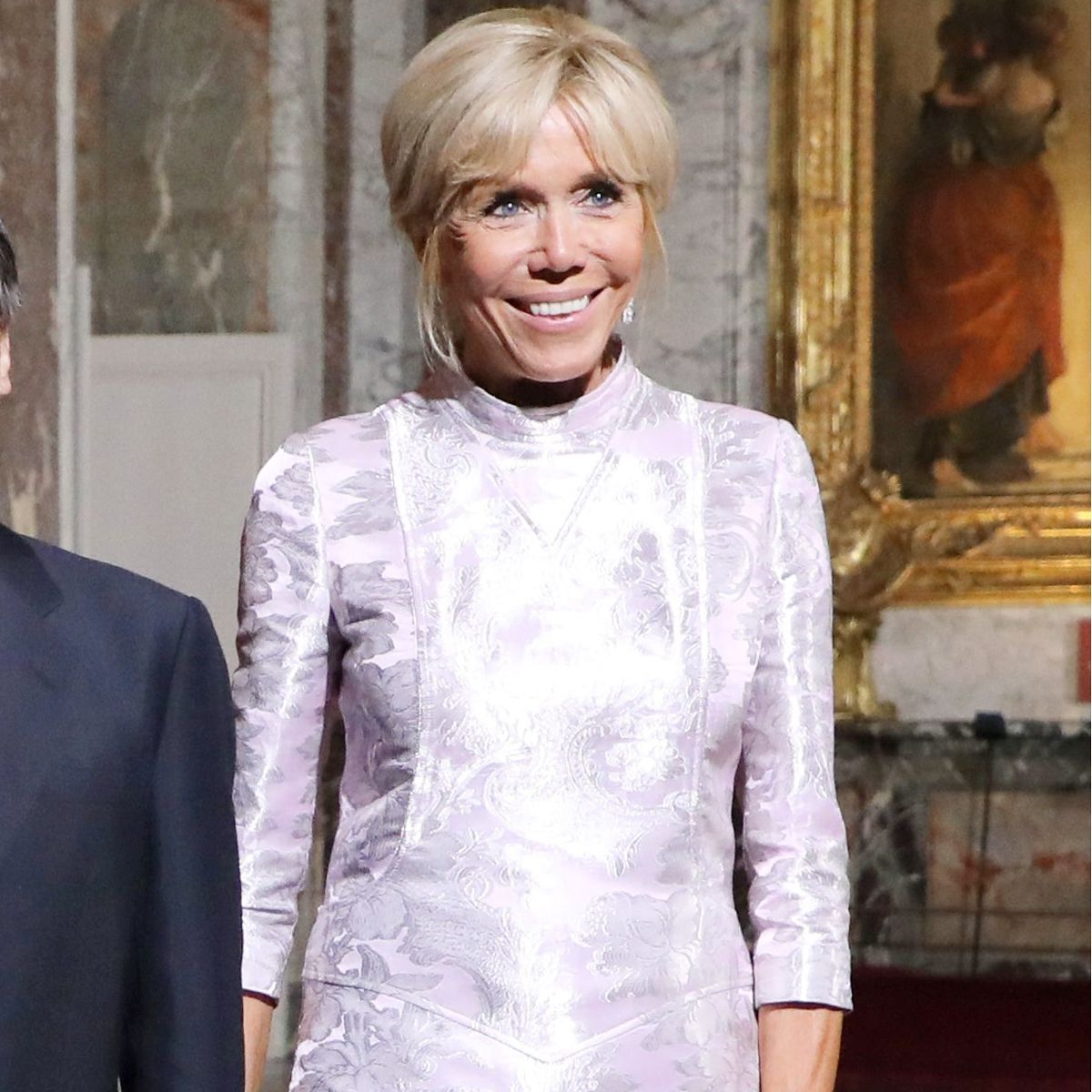 Brigitte Macron Wore a Minidress to a Versailles Dinner | Who What Wear