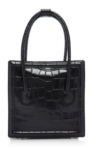 Marge Sherwood + Boston S Croc-Effect Leather Top Handle Bag