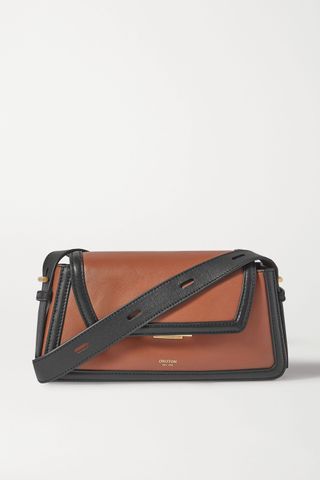 Oroton + Camille Two-Tone Leather Shoulder Bag