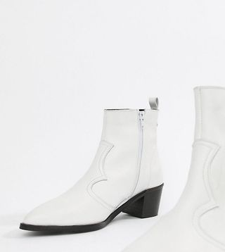 Depp + Wide Fit Leather Ankle Boots