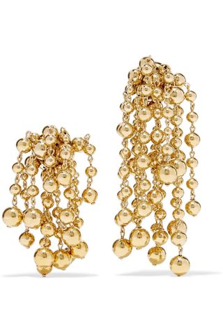 Jacquemus + Les Perles Yasmin Gold-Tone Clip Earrings