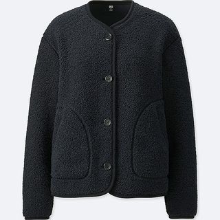 Uniqlo + Fleece Collarless Jacket