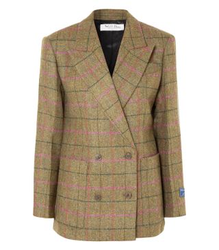 We11done + Checked Wool Blazer