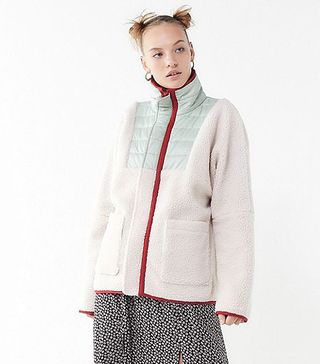 Urban Outfitters + Borg Contrast Trim Jacket