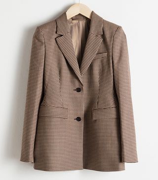 & Other Stories + Hourglass Houndstooth Blazer