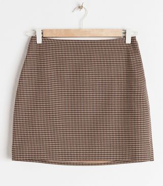 & Other Stories + Houndstooth Mini Skirt