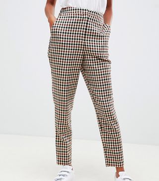 ASOS Design + Tailored Heritage Check Slim Trousers