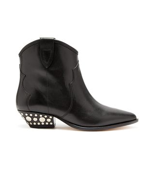 Isabel Marant + Dawyna Western Leather Ankle Boots