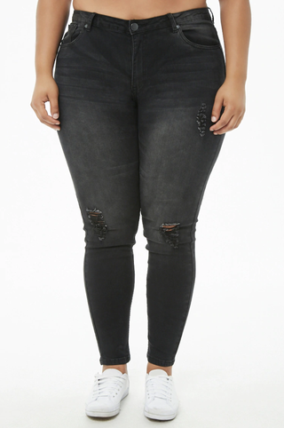 Forever 21 + Distressed Skinny Jeans