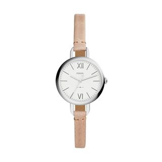 Fossil + Annette Three-Hand Sand Leather Watch