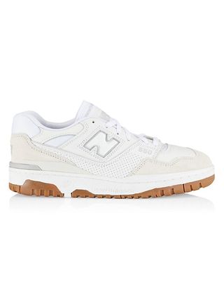 New Balance + 550 Suede & Leather Low-Top Sneakers