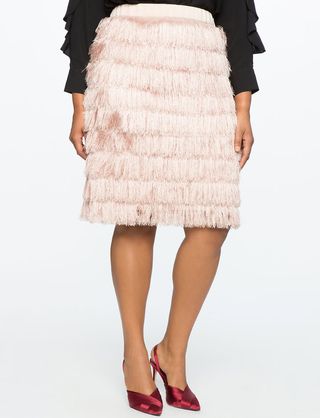 Eloquii + Fringe Pencil Skirt