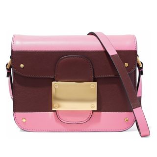 Valentino + Rivet Color-Block Leather Shoulder Bag