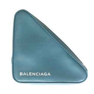 Balenciaga + Triangle Leather Clutch Bag