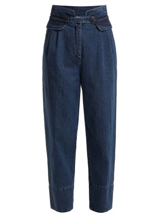 Sea + High-Rise Straight-Leg Cropped Jeans