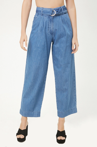Forever 21 + Pleated Wide-Leg Jeans