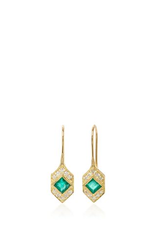 Ila + Devon Emerald and Diamond Earrings