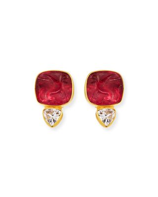 Dina Mackney + Italian Glass & Topaz Stud Earrings