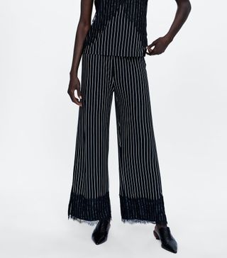 Zara + Contrasting Lace Pants