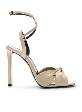 Saint Laurent + Patent Leather Amy Ankle Strap Sandals