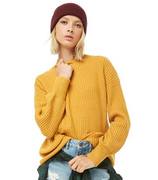 Forever 21 + Ribbed Knit Balloon-Sleeve Sweater