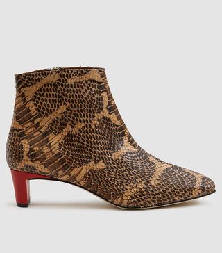 ATP Atelier + Clusia Ankle Boot in Almond Printed Snake