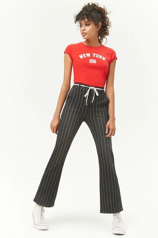 Forever 21 + Pinstriped Flare Pants