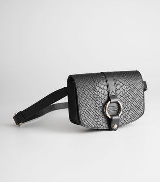 & Other Stories + Leather Snake Textured Beltbag