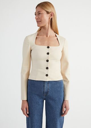 & Other Stories + Fitted Buttoned Top