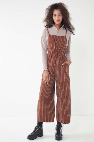 Urban Outfitters + Striped Square-Neck Jumpsuit