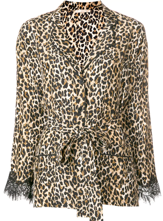 Gold Hawk + Coco leopard-Print Pyjama Shirt