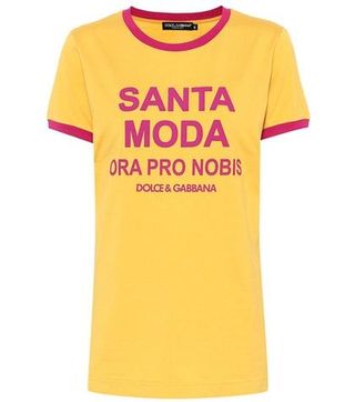 Dolce & Gabbana + Printed Cotton T-Shirt