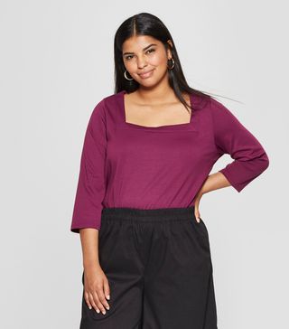 Who What Wear + 3/4 sleeve top