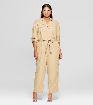 Who What Wear + Long Sleeve Utility Jumpsuit