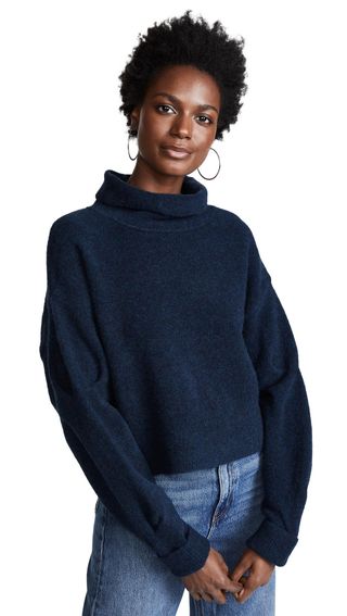 T by Alexander Wang + Chunky Cropped Wool Sweater