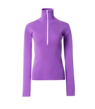Tibi + Tech Poly Track Zip Up Pullover