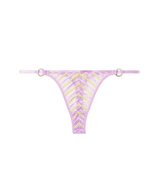 Agent Provocateur + Pettra Embroidered Tulle Thong