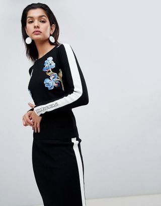 Sportmax Code + Fine Knit Embroidered Sweater