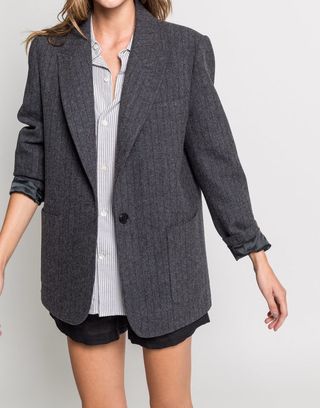 Almina Concept + Wool Stripe Blazer