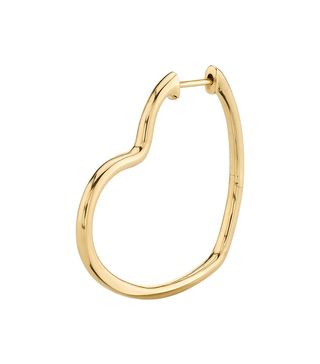 The Last Line + Large Gold Heart Hoops