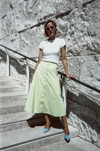 Marais + Maxi Skirt in Lime