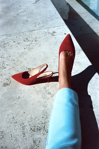 Marais + Bessette Pumps in Cherry