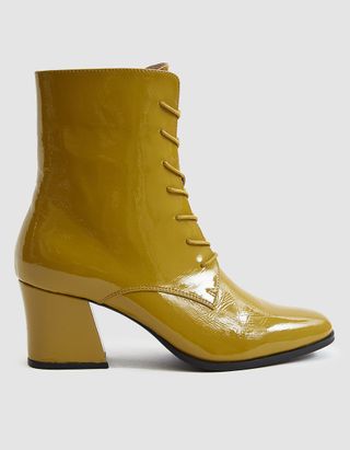 Intentionally Blank + Mox Lace-Up Boot in Mustard Patent