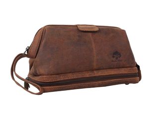 RusticTown + Genuine Leather Travel Cosmetic Bag