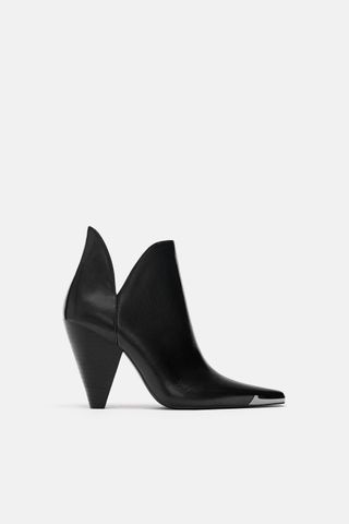 Zara + Ankle Boots With Metal Plate
