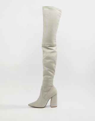 Asos Design + Kera Pointed Thigh High Boots