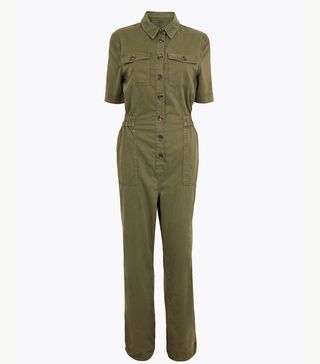 Marks and Spencer Collection + Button Front Utility Jumpsuit