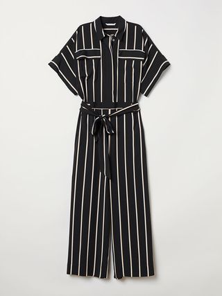 H&M + Striped Jumpsuit